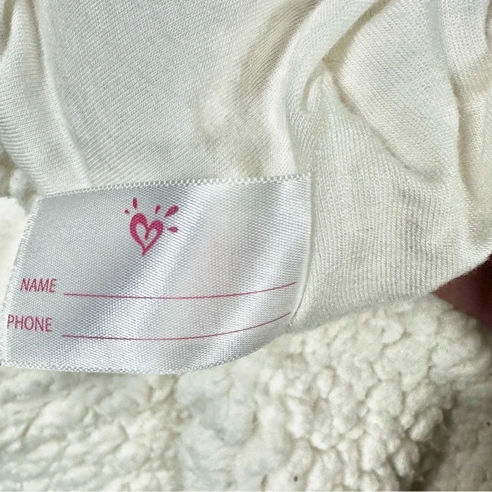 Justice Girls Sherpa Moto Jacket Size 18/20 Cream Teddy Bear Fleece‎ Zip Cozy